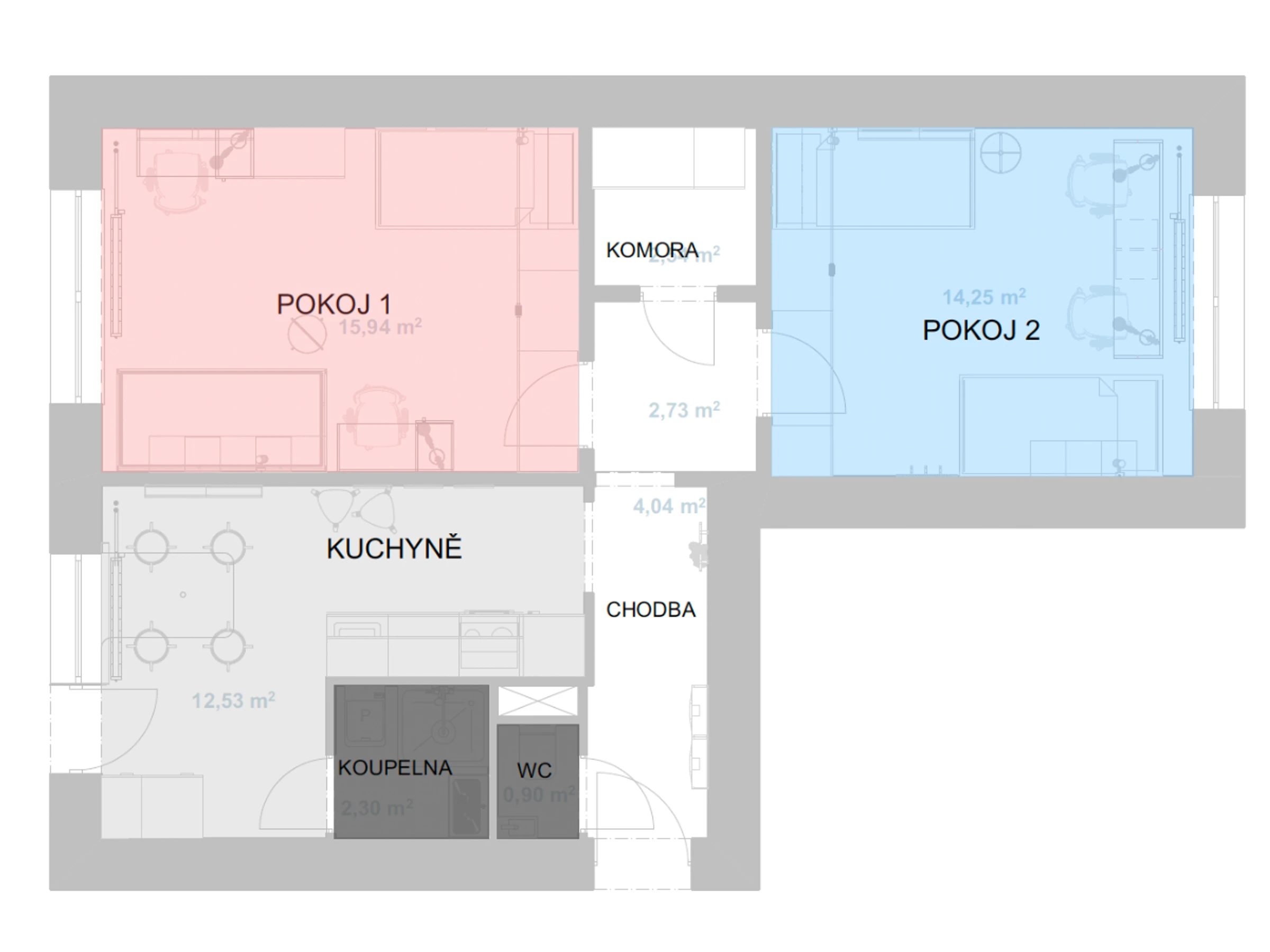 Půdorys – Byt D