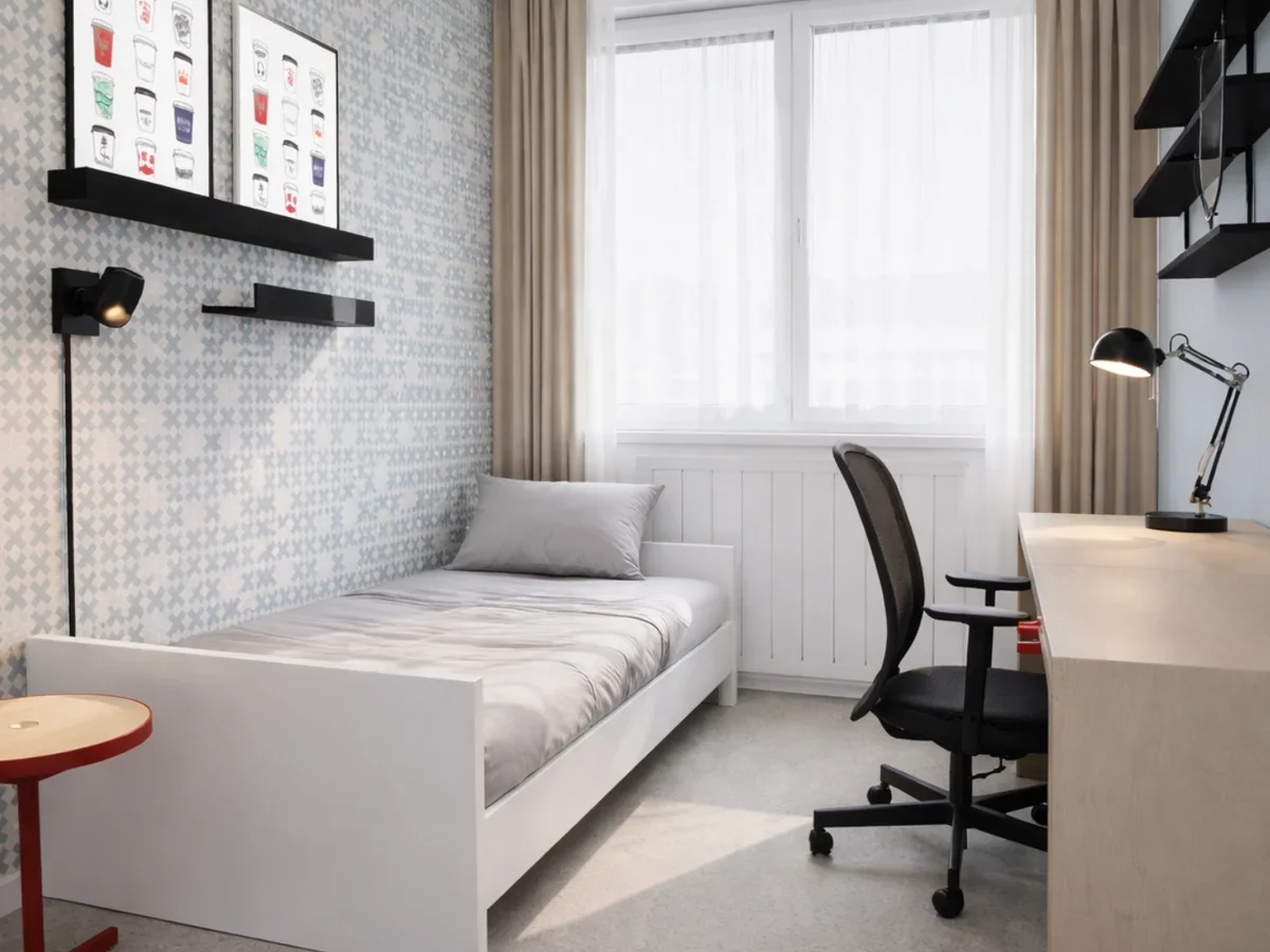Designové spolubydlení – čtyři pokoje, velký společný obývák s kuchyní, dvě koupelny — fotka 5