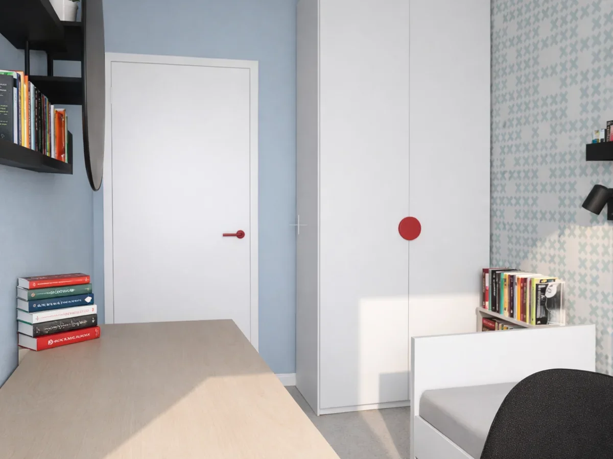 Designové spolubydlení – čtyři pokoje, velký společný obývák s kuchyní, dvě koupelny — fotka 2