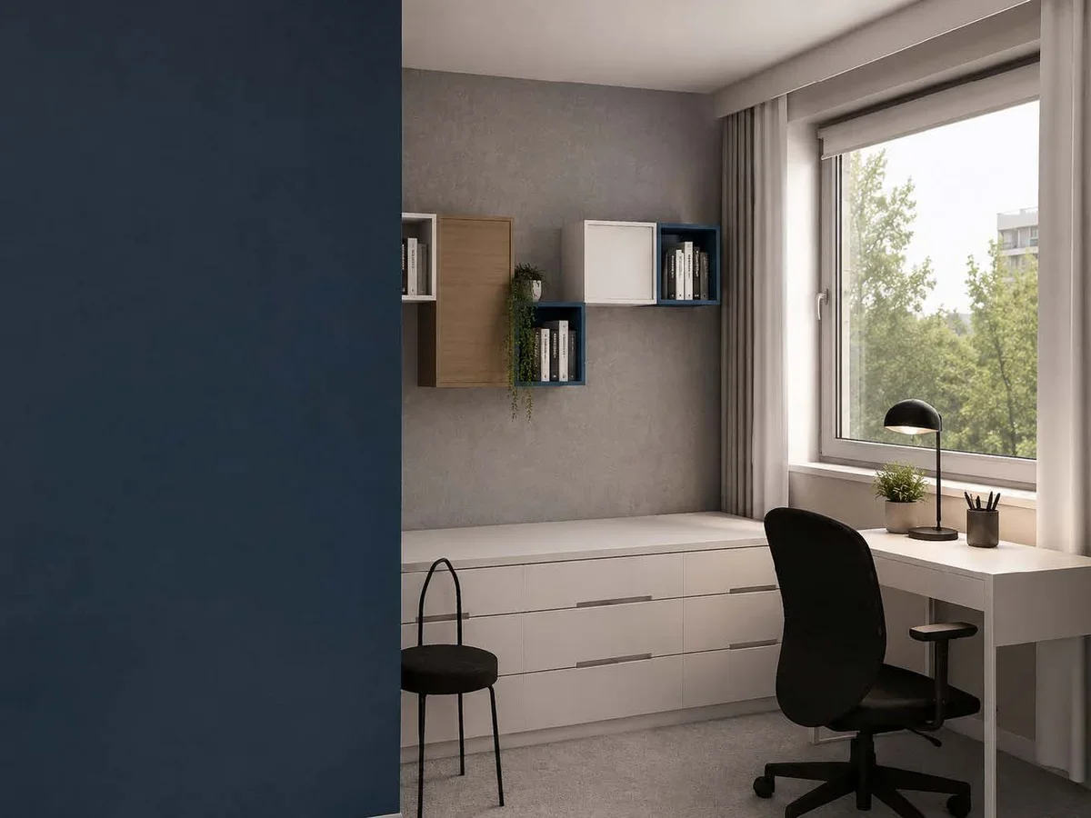 Designové spolubydlení – čtyři pokoje, velký společný obývák s kuchyní, dvě koupelny — fotka 1